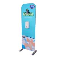 A4 display automatic hand spray soap sanitizer dispenser floor stand